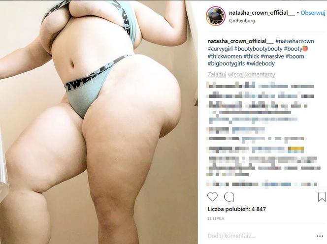 Natasha Crown ma największe pośladki na świecie?