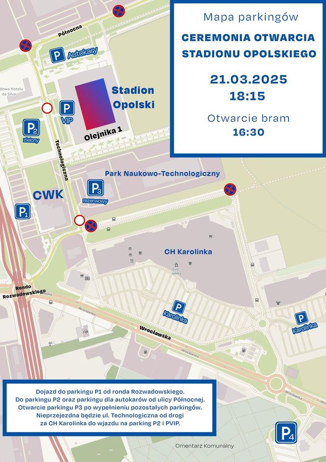 Mapka ogólnodostępnych parkingów