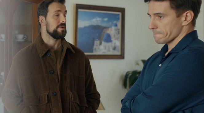 Barwy szczęścia, odcinek 3179. Marcin Kodur (Oskar Stoczyński), Tomasz (Jakub Sokołowski) 