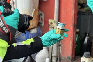 Nielegalne śmietnisko w Gdańsku. Pomorska Policja