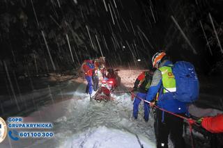 Wyczerpani i zmarznięci turyści utknęli pod Złomistym Wierchem. Ratownicy ostrzegają przed kapuścianymi górami