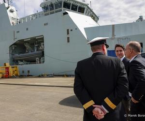 Prezydent RP Andrzej Duda i premier Kanady Justin Trudeau. Spotkanie z Premierem Kanady w bazie marynarki wojennej Canadian Forces Base Esquimalt