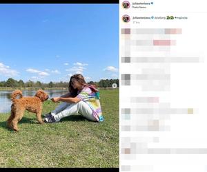Julia Wieniawa skąpi na psa