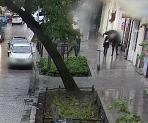 Pies wyskoczył z okna na 2. piętrz i spadł na kobietę idącą chodnikiem. Szokujące nagranie z Lublina