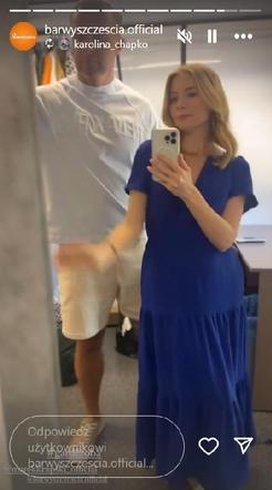 Barwy szczęścia na planie. Dominika (Karolina Chapko), Sebastian (Marek Krupski)