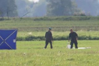 Dron runął na pole rolnika pod Elblągiem