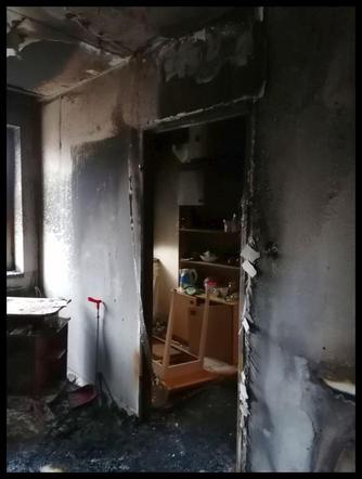Szczuczyn. Policjanci uratowali mężczyznę z pożaru [ZDJĘCIA]