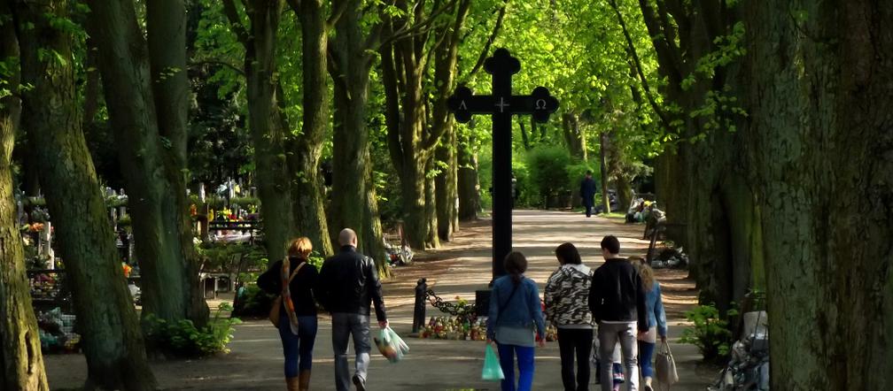 Zabytkowy krzyż na Cmentarzu Centralnym w Szczecinie