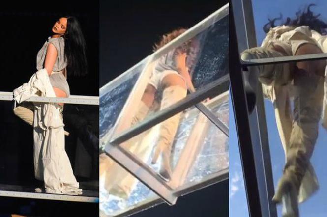 Rihanna na szklanej platformie