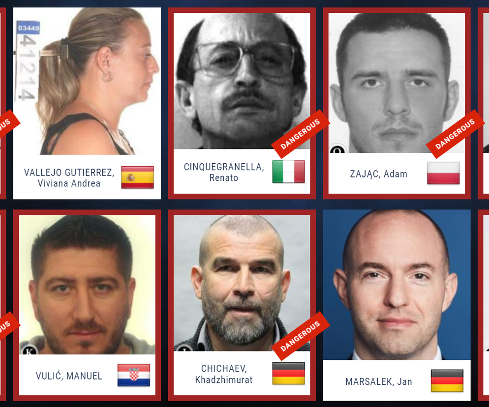 To najgroźniejsi przestępcy w Europie! Trzech Polaków na liście Most Wanted 2022. Rozpoznajecie ich? 