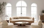 Salon w stylu japandi 