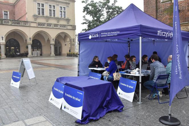 Namiot spisowy w Krakowie