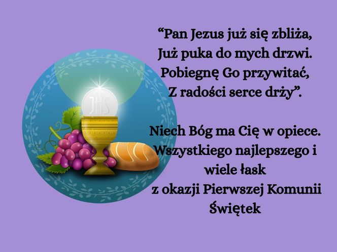e-kartki z okazji Pierwszej Komunii Świętej