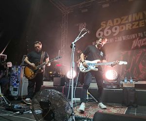 Posadzili drzewa, a następnie dali gorący koncert. Finał akcji zespołu Nocny Kochanek w Skarżysku