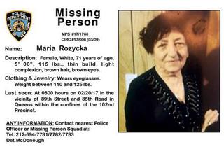 Koniec poszukiwań 71 – letniej Polki z Queensu