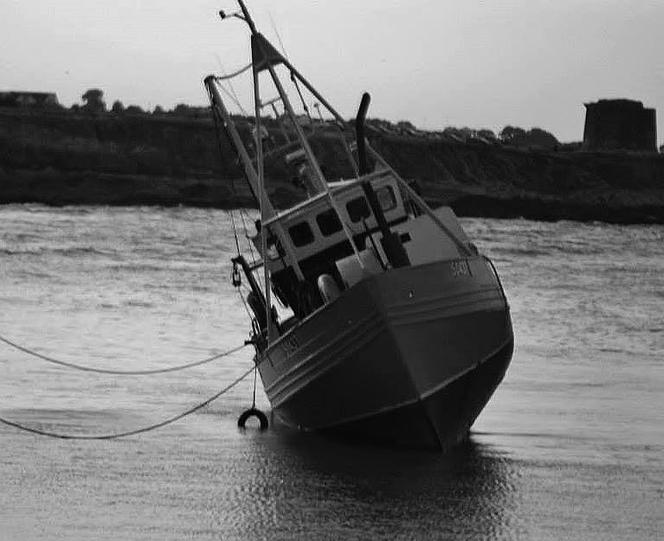 Mielizna w porcie rybackim w Balbriggan (Irlandia) spowodowana ociepleniem klimatu