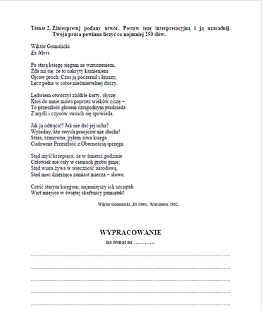 Matura poprawkowa 2019 - POLSKI [ARKUSZE CKE, ZADANIA, ODPOWIEDZI]
