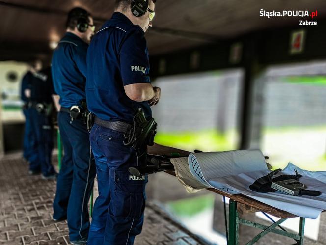 Tak strzelają policjanci z Zabrza. Zobaczcie ich popisy na strzelnicy [ZDJĘCIA, WIDEO]