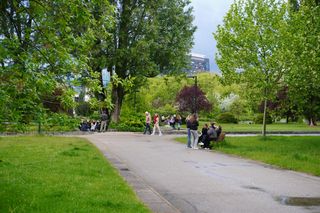 Studenci Politechniki gromadzą się w okolicy terenu juwenaliów