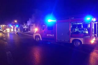 Wypadek w Kopciowicach. Bus stanął w płomieniach! W środku byli pasażerowie