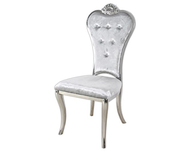 Pikowane krzesło w stylu glamour