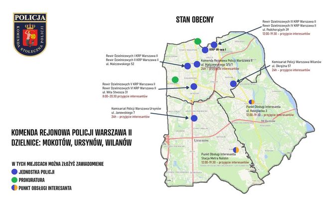 Dzielnice: Mokotów, Ursynów i Wilanów
