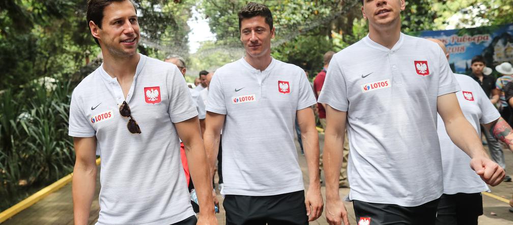 Grzegorz Krychowiak, Robert Lewandowski i Wojciech Szczęsny