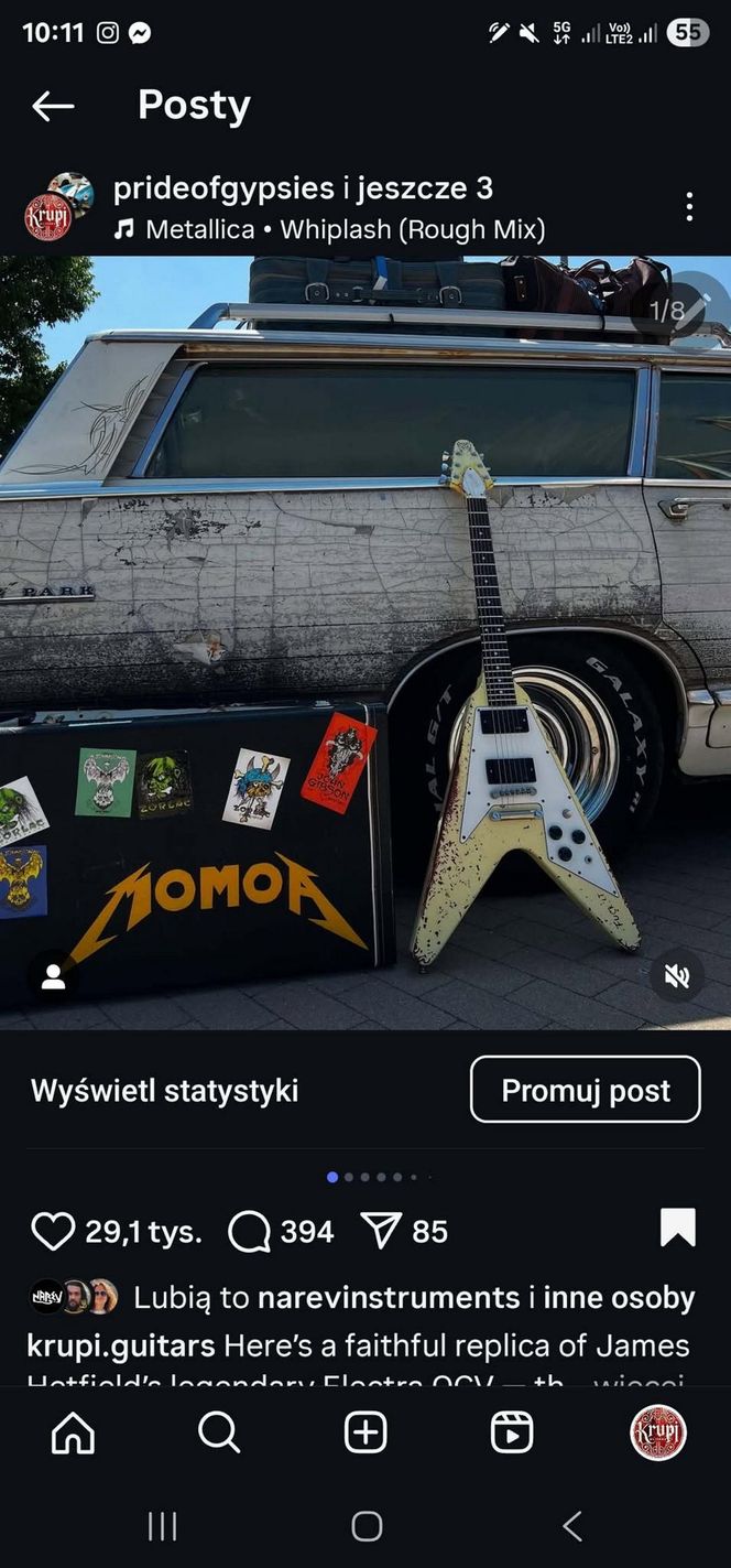 Jason Momoa zamówił gitarę od Polaków!