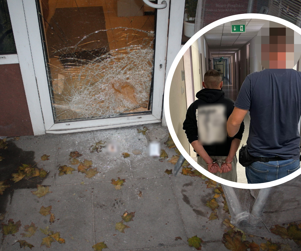 Włamanie do biura poselskiego Pawła Lisieckiego. Pijany Ukrainiec zaatakował drzwi metalowym prętem