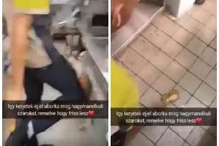 Pracownicy McDonald'sa wycierali ser o podeszwę buta. Do sieci trafiło nagranie: Z serem ekstra!