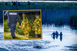 Nielegalni migranci brodzili w wodzie po szyję. Wcześniej uciekali przed policją