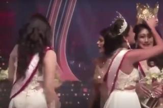 Miss Sri Lanki poturbowana na scenie. Złamała zasady konkursu