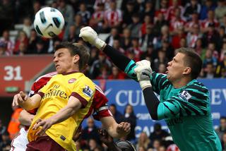 Wojciech Szczęsny z numerem 1 na koszulce w Arsenalu Londyn