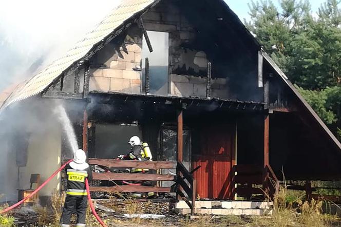 Pożar domków letniskowych