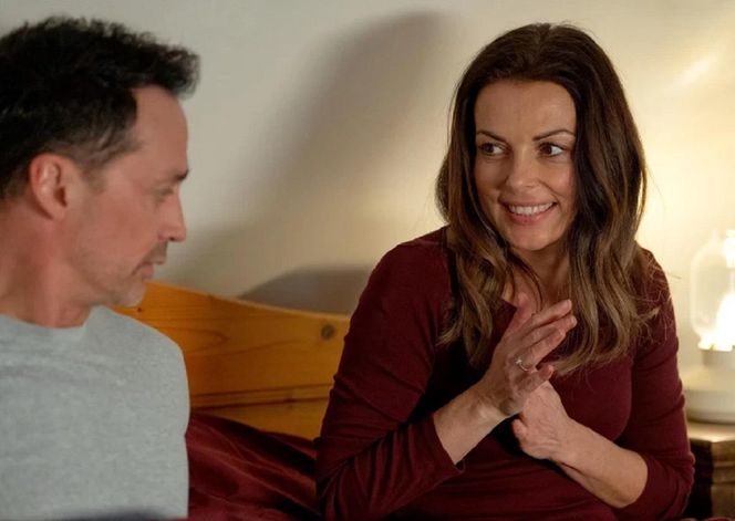 Barwy szczęścia odc. 3205 nowy sezon po wakacjach. Mariusz (Rafał Cieszyński), Kasia (Katarzyna Glinka)