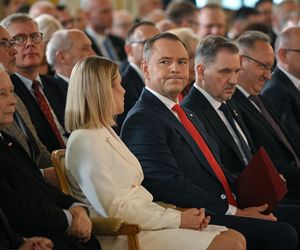  Marta Nawrocka w jasnej kreacji na Zamku Królewskim