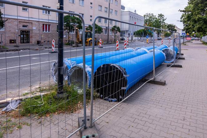 Budowa tramwaju na ul. Rakowieckiej w Warszawie