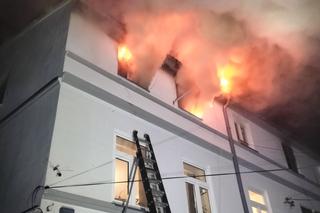Makabryczny pożar w Zduńskiej Woli! Dwie osoby nie żyją, kolejnych pięć zabrały karetki [ZDJĘCIA].