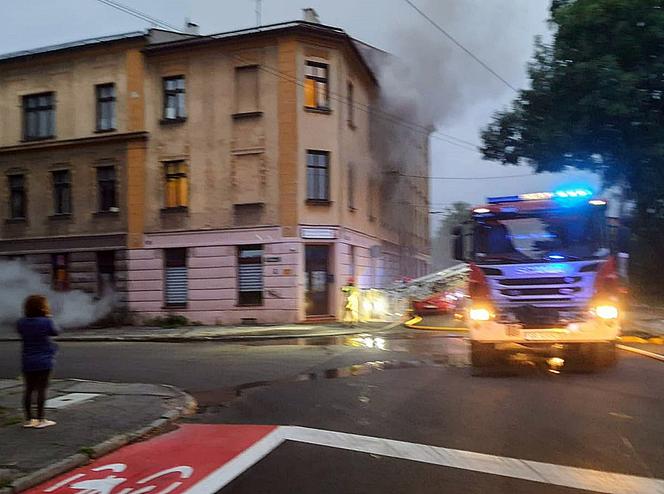 Pożar w Bielsku-Białej wybuchł nocą