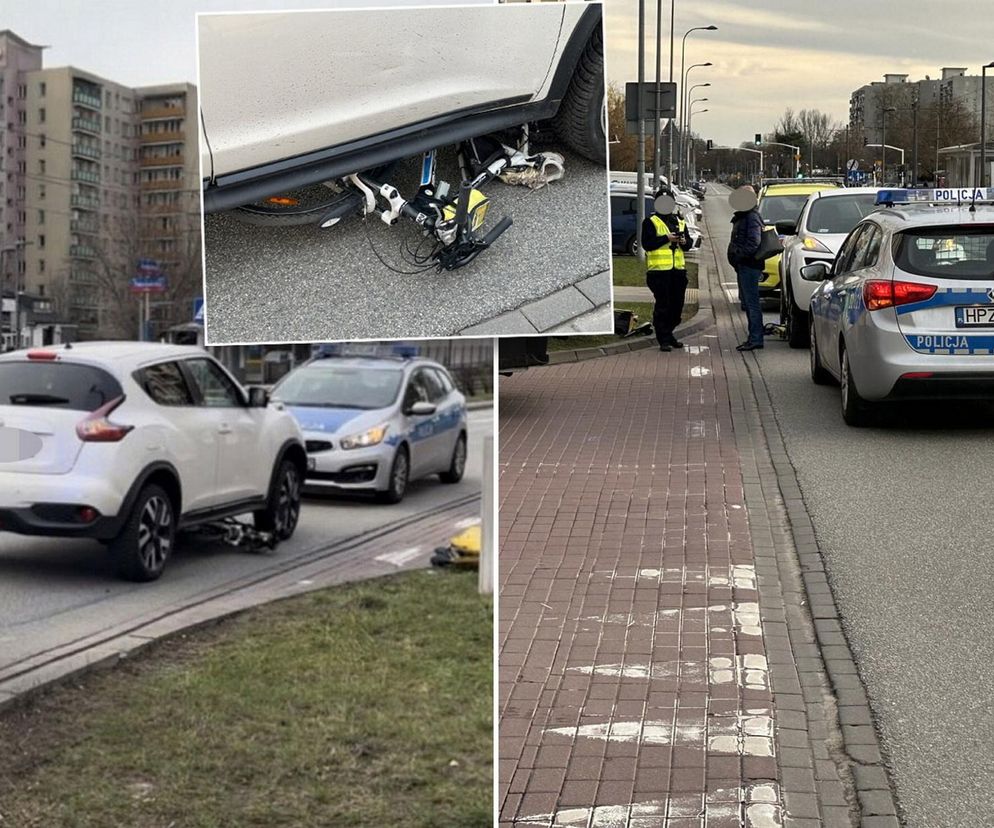 Koszmarny wypadek na warszawskim Bródnie. Nastolatek wpadł pod rozpędzoną osobówkę. Utknął pod autem