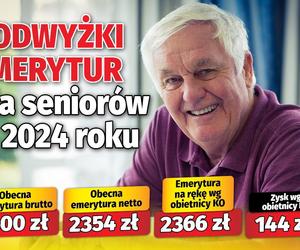 Podwyżki emerytur dla seniorów w 2024 roku