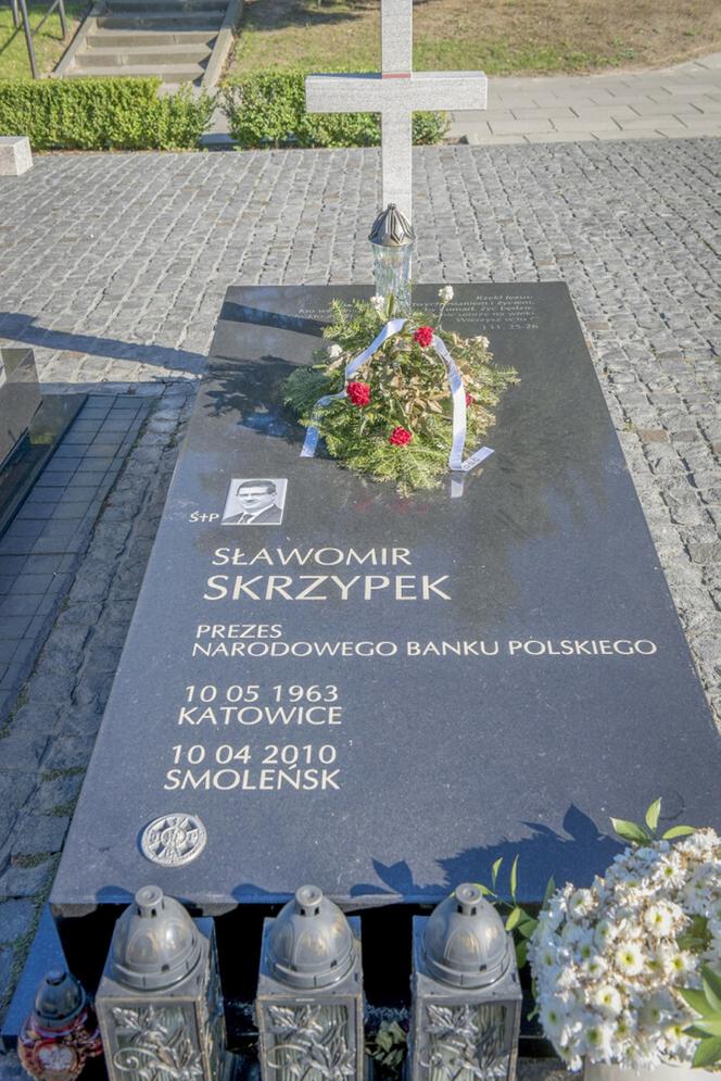 grób Sławomira Skrzypka – prezesa Narodowego Banku Polskiego