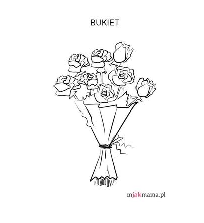 Kolorowanka kwiaty - Bukiet