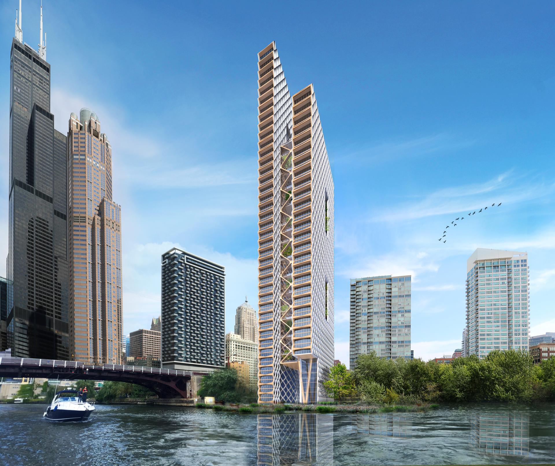 Projekt River Beech Tower, Chicago, autorzy: Perkins & Will, 2016