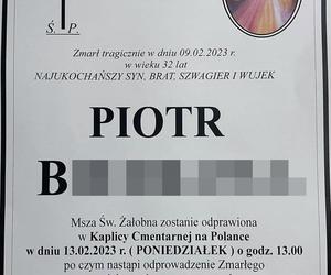 Piotr B. Został zastrzelony w Krakowie na Slawkowskiej