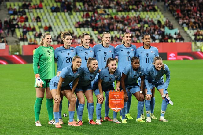 Marta Nawrocka na meczu Polska - Holandia