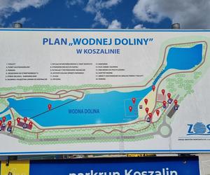 Kąpielisko Wodna Dolina w Koszalinie z zakazem wstępu do wody