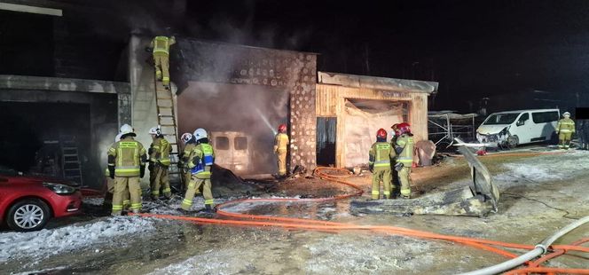Pożar warsztatu w Pstrążnej