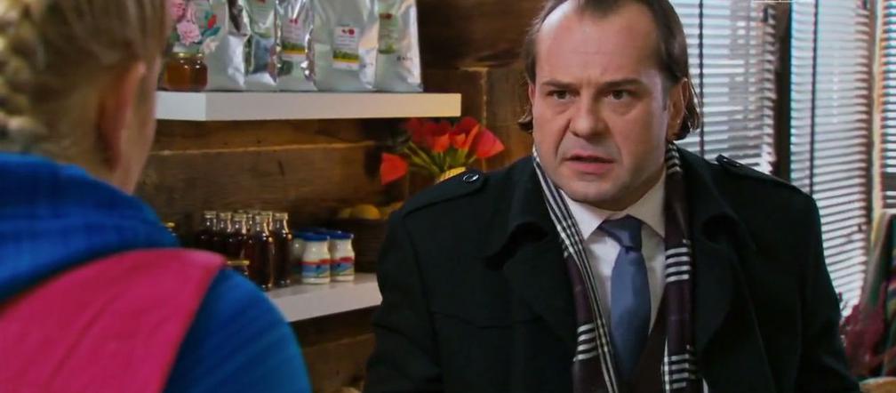 Barwy szczęścia odc. 1878. Borys (Jakub Wieczorek), Aldona (Elżbieta Romanowska)