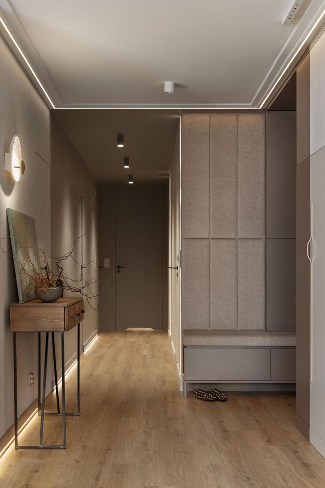 Mieszkanie w tonacji taupe - projekt Tatewik Caturowa 